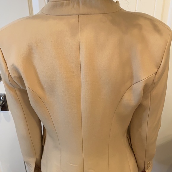 Khaki wool fitted blazer size 4 - Picture 3 of 8